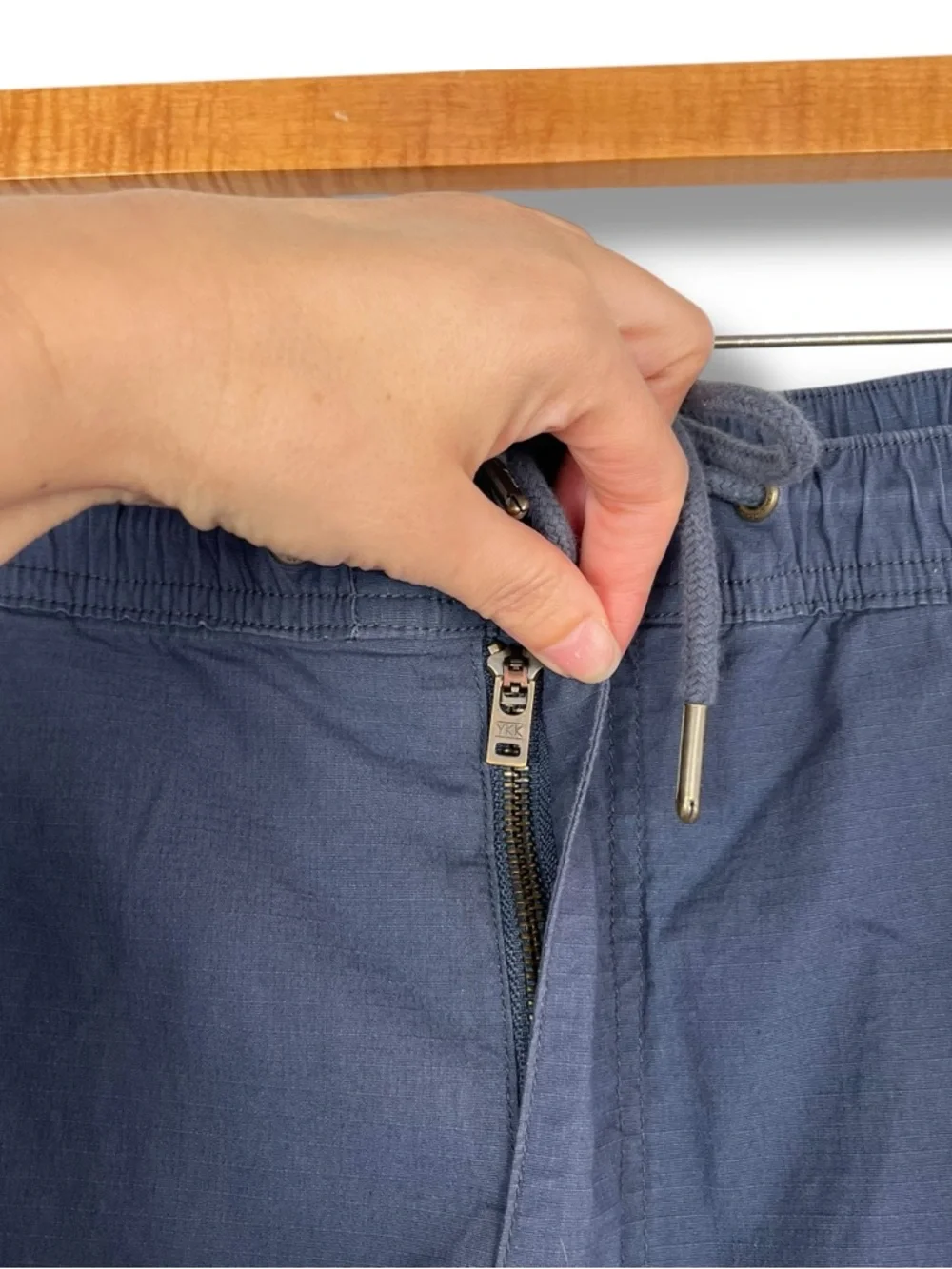 Prana Double Peak E-Waist Shorts Men's L Blue Organic Gorpcore Drawstring
